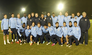 Temporada 2014-15. Equipo juvenil de la Youth League en cuartos de final ante el Chelsea